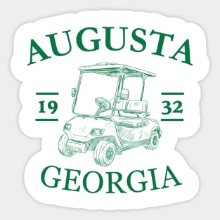 Augusta Georgia golf cart Sticker